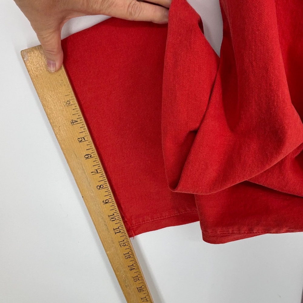 Universal Thread Womens Size 12 Sailor Wide Leg Ankle Jeans Faded Red High Rise - Picture 7 of 11
